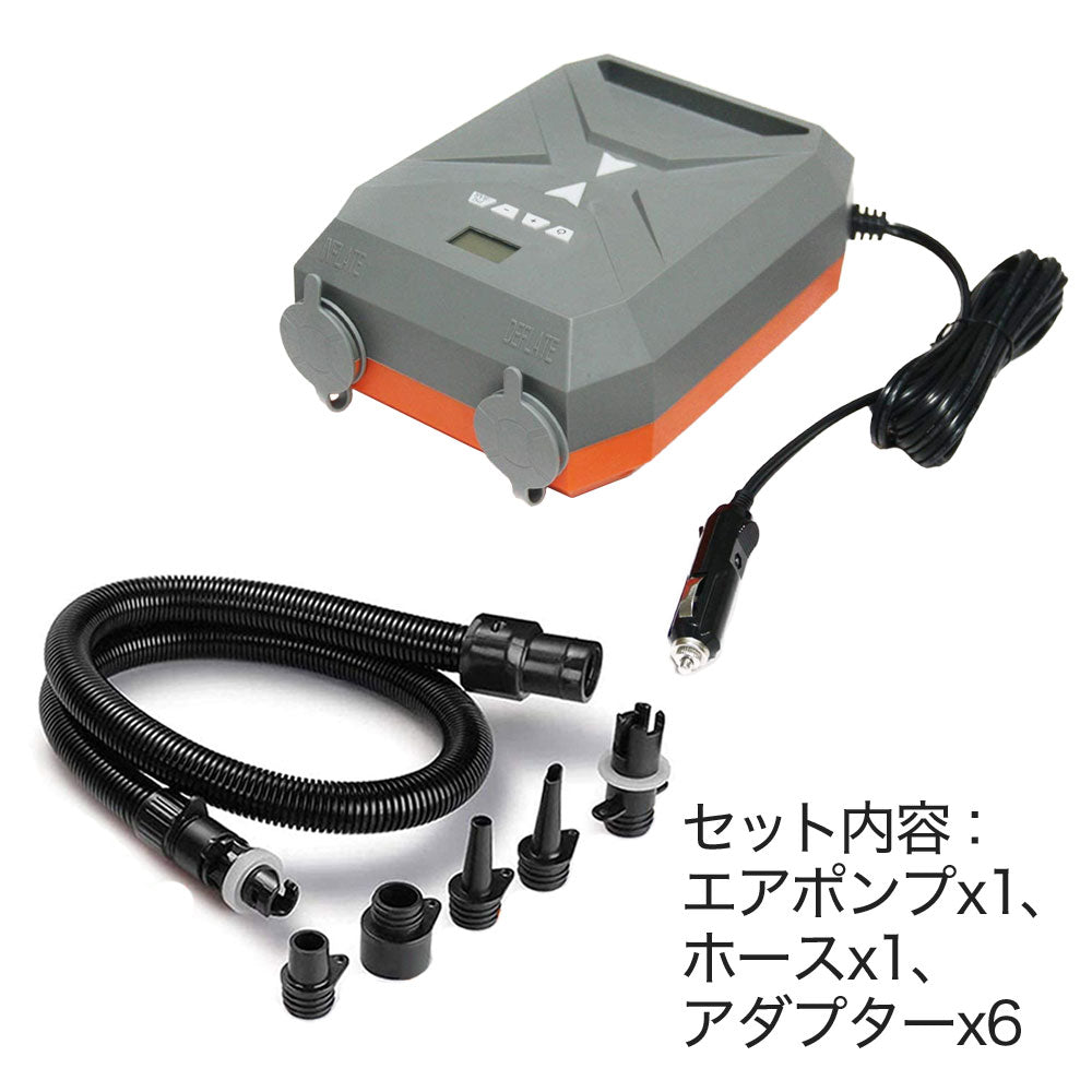 インフレータブル用ダブルチャンバーエアーポンプ　led paddle 電動エアポンプ 12V 自動停止 インフレータブル製品用
