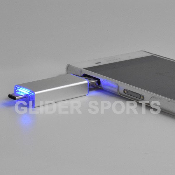 カードリーダー 銀 MicroSD/SDカード Type-C&A USB MicroUSB対応 - GLIDER-SPORTS