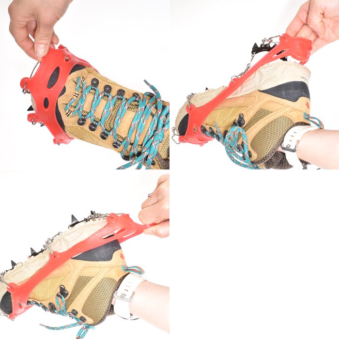 アイゼン スノースパイク 11本爪 靴底用 - GLIDER-SPORTS