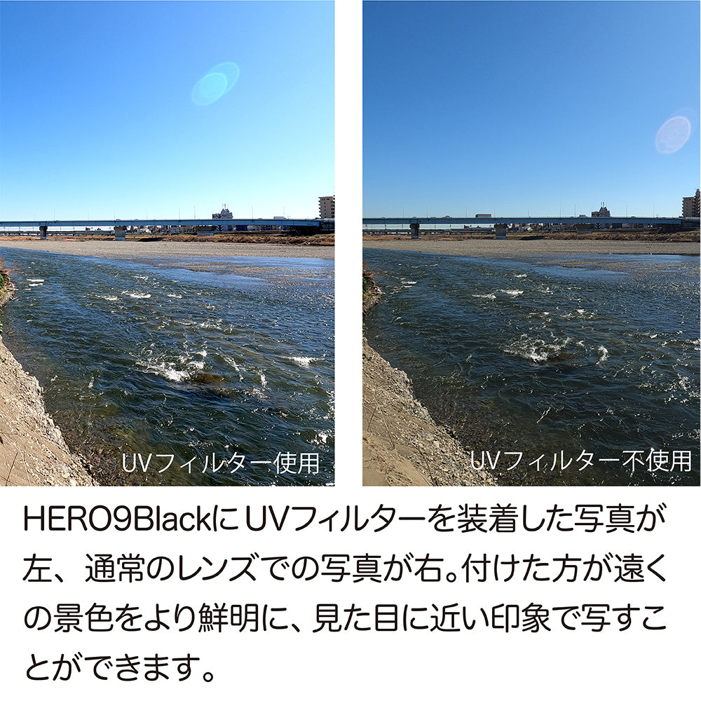 HERO11/10/9Black用 UVカットレンズカバー（非防水） - GLIDER-SPORTS